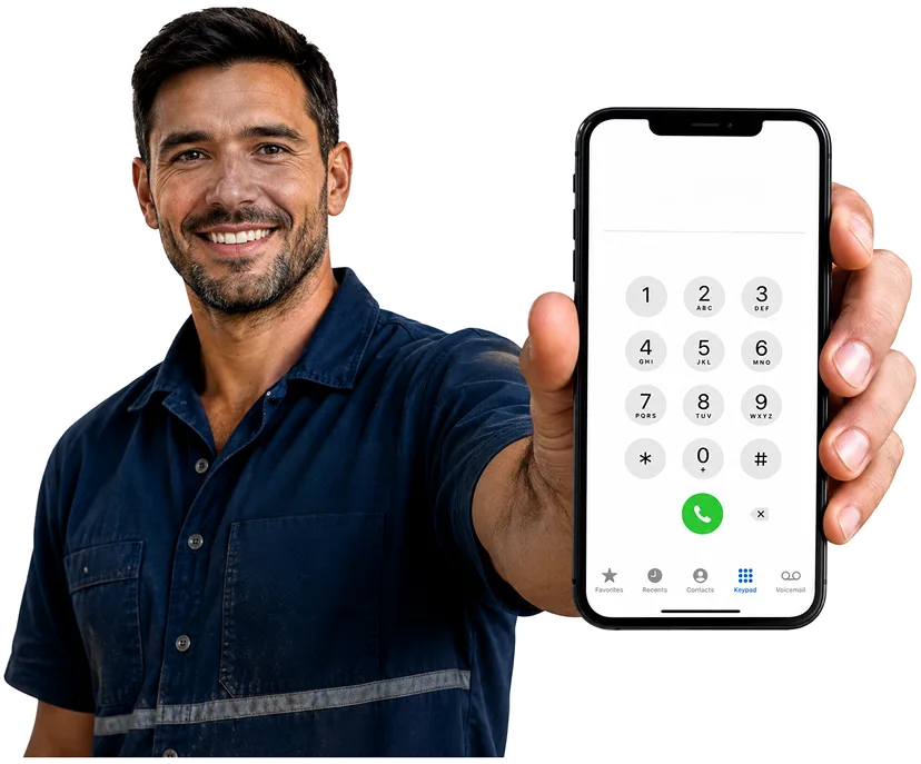 Our plumber taking a booking call for Strathfield South