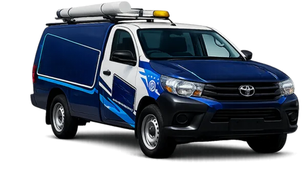 Our drain service van out on a Strathfield South job