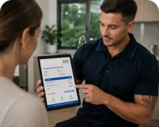 Going through the estimate with a Strathfield South customer