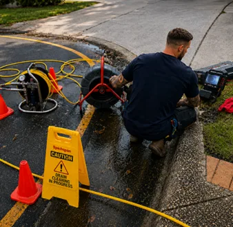 Repairing a burst drain pipe at a Strathfield South home